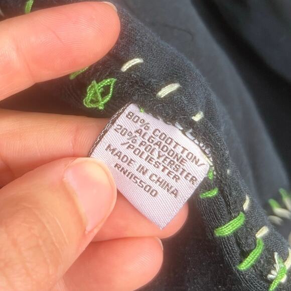 Oliver Escio Black Suede Jacket Floral VTG Fairy Coquette Y2K Rose Comfort Y2K - Picture 6 of 10